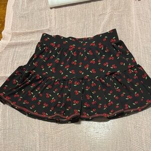 Skull cherry social collision skirt with safety shorts